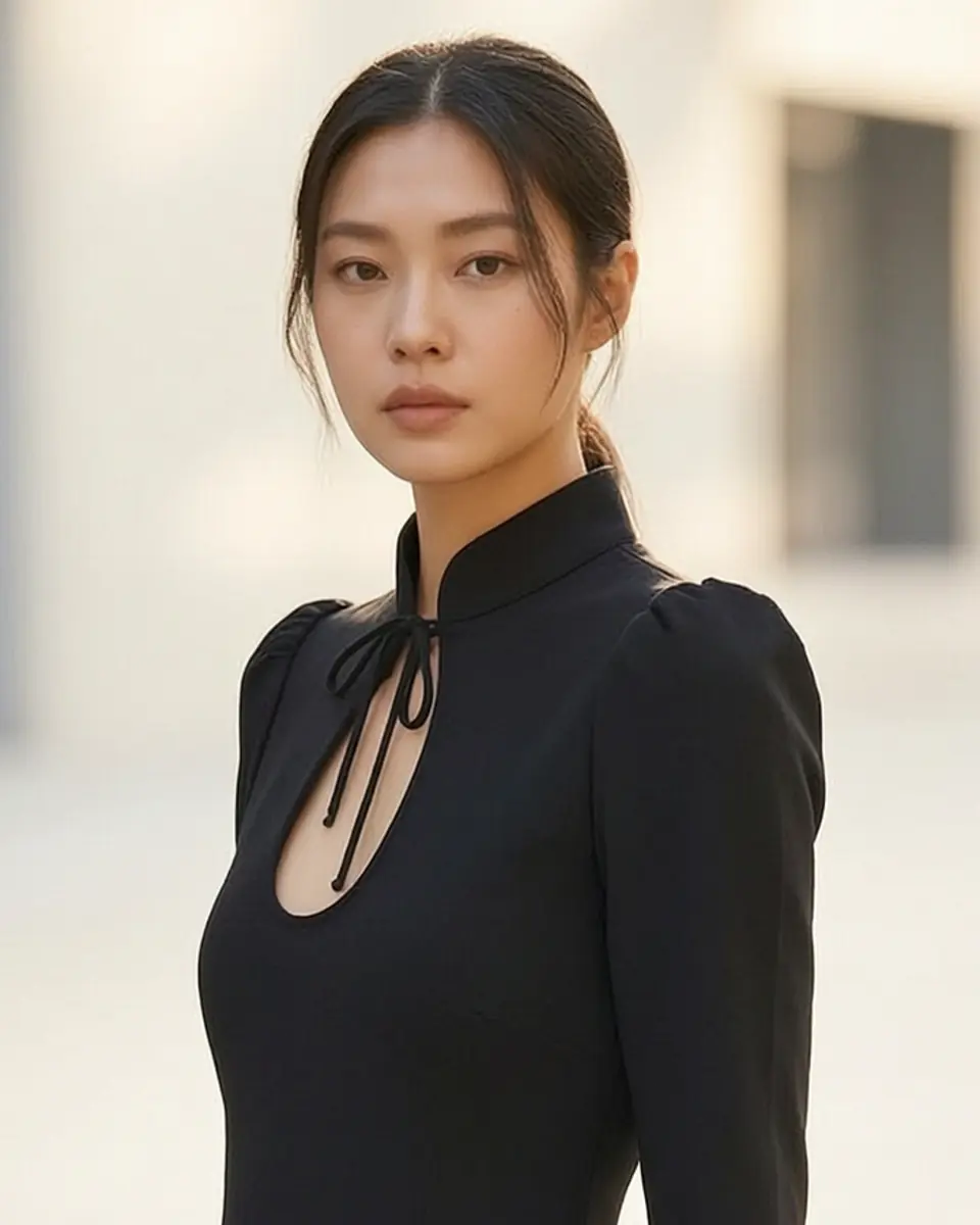 A라인 클럽 쇼트 원피스 실루엣