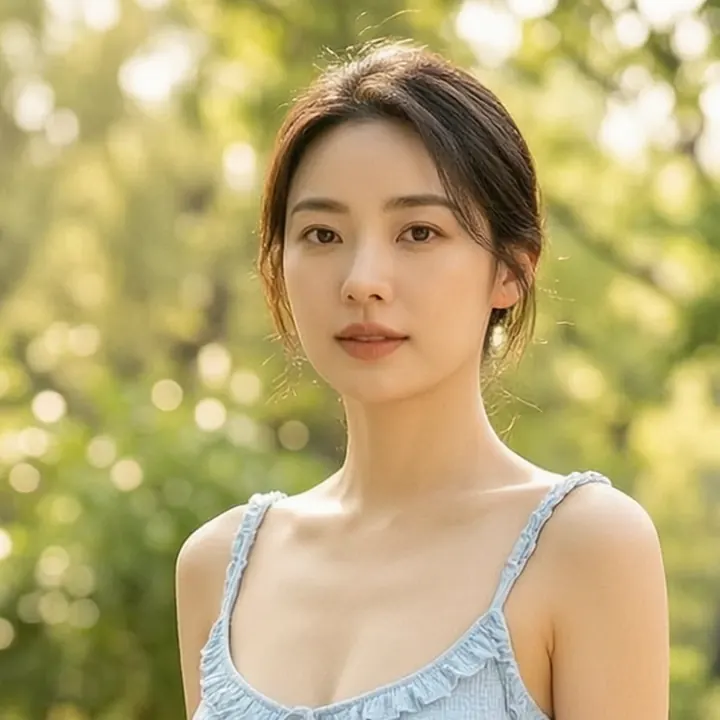 스파이스 걸 블루 스트랩 드레스 디테일