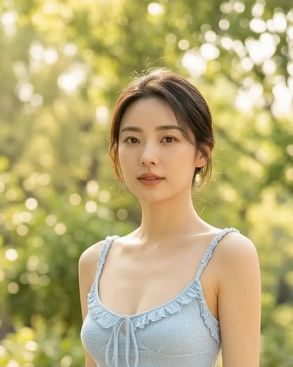 스파이스 걸 블루 스트랩 드레스 실루엣