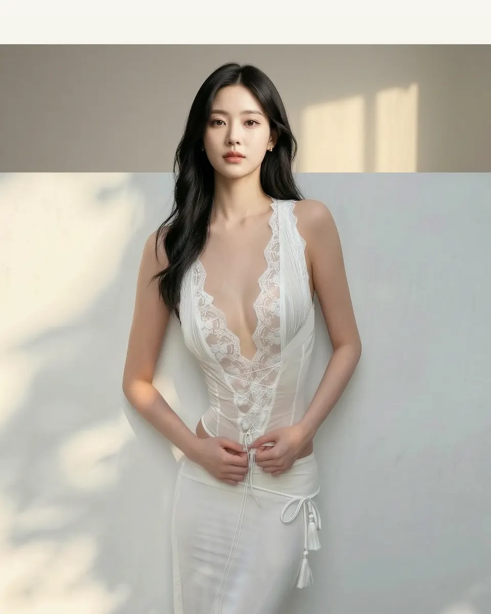 Lace-trimmed Strap Top And Figure-hugging Sheath Mini Skirt Set
