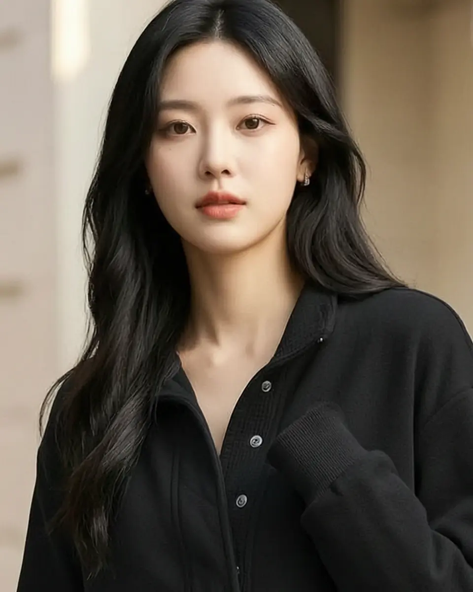 루즈 롱 슬리브 스웨트셔츠 실루엣